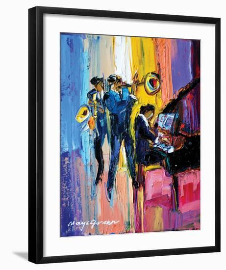 Jazz for Lovers-Maya Green-Framed Premium Giclee Print