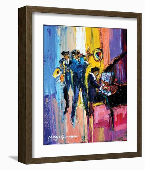 Jazz for Lovers-Maya Green-Framed Art Print