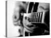 Jazz Guitarist 1 BW-John Gusky-Stretched Canvas