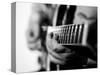 Jazz Guitarist 1 BW-John Gusky-Stretched Canvas