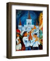 Jazz In Jackson Square-Diane Millsap-Framed Art Print