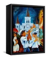 Jazz In Jackson Square-Diane Millsap-Framed Stretched Canvas