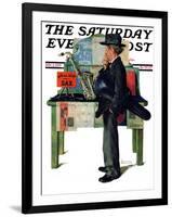 "Jazz It Up" or "Saxophone" Saturday Evening Post Cover, November 2,1929-Norman Rockwell-Framed Giclee Print