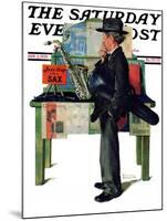 "Jazz It Up" or "Saxophone" Saturday Evening Post Cover, November 2,1929-Norman Rockwell-Mounted Giclee Print