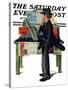 "Jazz It Up" or "Saxophone" Saturday Evening Post Cover, November 2,1929-Norman Rockwell-Stretched Canvas