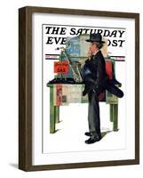 "Jazz It Up" or "Saxophone" Saturday Evening Post Cover, November 2,1929-Norman Rockwell-Framed Giclee Print