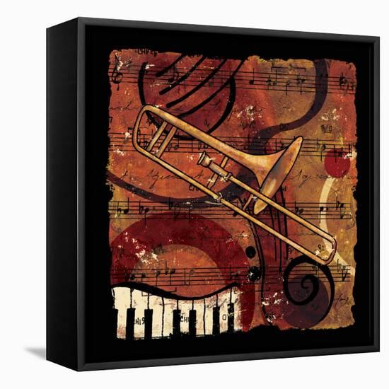 Jazz Music I-CW Designs Inc-Framed Stretched Canvas