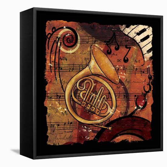 Jazz Music III-CW Designs Inc-Framed Stretched Canvas