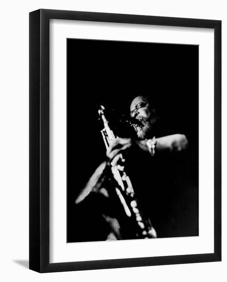 Jazz Musician, Gene Ammons Playing Saxophone-null-Framed Premium Photographic Print