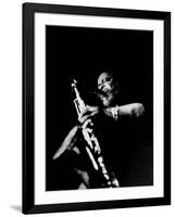 Jazz Musician, Gene Ammons Playing Saxophone-null-Framed Premium Photographic Print