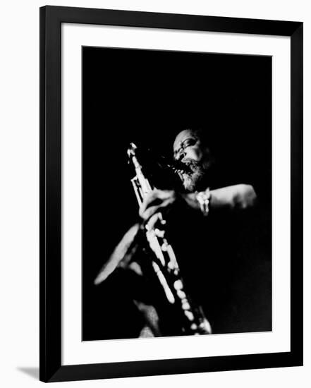 Jazz Musician, Gene Ammons Playing Saxophone-null-Framed Premium Photographic Print