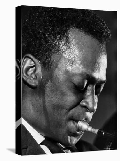 Jazz Musician Miles Davis Performing-Robert W^ Kelley-Stretched Canvas