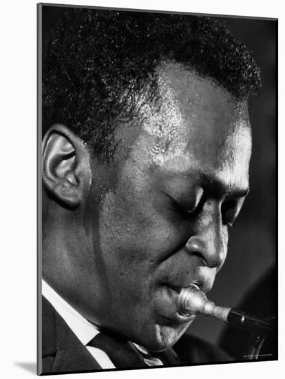 Jazz Musician Miles Davis Performing-Robert W^ Kelley-Mounted Premium Photographic Print