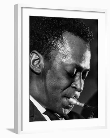 Jazz Musician Miles Davis Performing-Robert W^ Kelley-Framed Premium Photographic Print