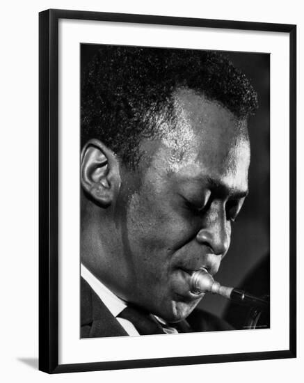 Jazz Musician Miles Davis Performing-Robert W^ Kelley-Framed Premium Photographic Print