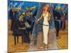 Jazz Orchestra in Blue-Marsha Hammel-Mounted Giclee Print