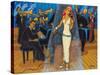 Jazz Orchestra in Blue-Marsha Hammel-Stretched Canvas