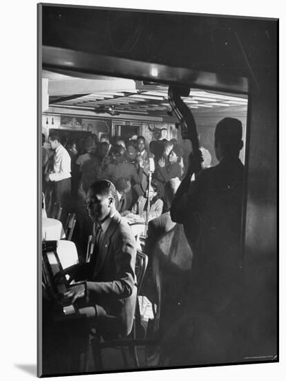 Jazz Orchestra in Harlem Club-Hansel Mieth-Mounted Photographic Print