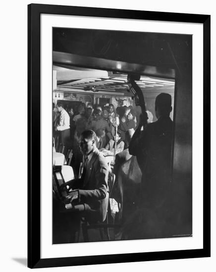 Jazz Orchestra in Harlem Club-Hansel Mieth-Framed Photographic Print