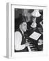 Jazz Pianist Fats Waller Playing Piano with Cigarette Hanging Out of Mouth, at Home-null-Framed Premium Photographic Print