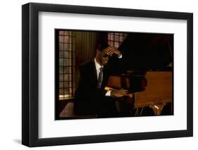 Jazz Pianist Marcus Roberts Seated at Piano in Henley Park Hotel-Ted Thai-Framed Photographic Print