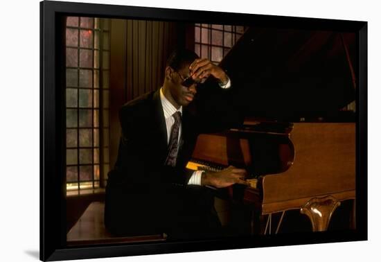 Jazz Pianist Marcus Roberts Seated at Piano in Henley Park Hotel-Ted Thai-Framed Photographic Print