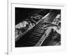 Jazz Pianist Mary Lou Williams's Hands on the Keyboard During Jam Session-Gjon Mili-Framed Premium Photographic Print