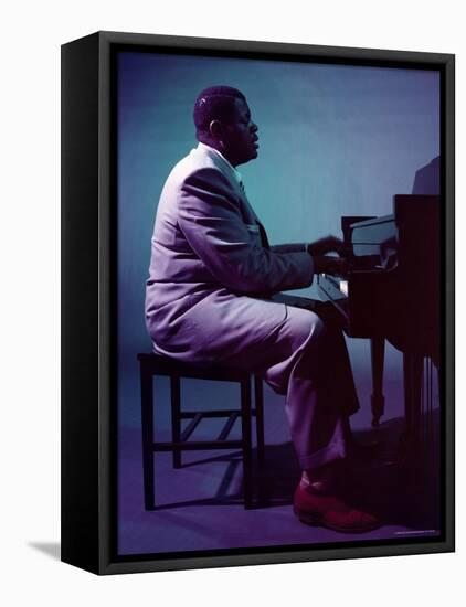 Jazz Pianist Oscar Peterson-Eliot Elisofon-Framed Stretched Canvas