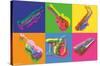 Jazz - Pop Art Instruments-Trends International-Stretched Canvas