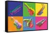 Jazz - Pop Art Instruments-Trends International-Framed Stretched Canvas