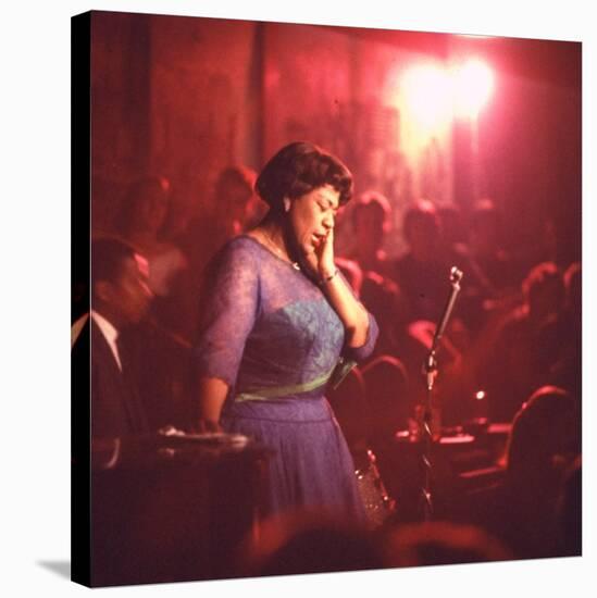 Jazz Singer Ella Fitzgerald Performing at "Mr. Kelly's" Nightclub-Yale Joel-Stretched Canvas