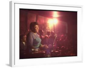 Jazz Singer Ella Fitzgerald Performing at "Mr. Kelly's" Nightclub-Yale Joel-Framed Premium Photographic Print