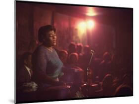 Jazz Singer Ella Fitzgerald Performing at "Mr. Kelly's" Nightclub-Yale Joel-Mounted Premium Photographic Print
