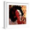 Jazz Singer Grunge Background-null-Framed Art Print