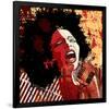 Jazz Singer Grunge Background-null-Framed Art Print