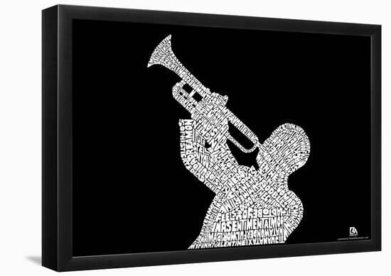 Jazz Songs Text Poster-null-Framed Poster