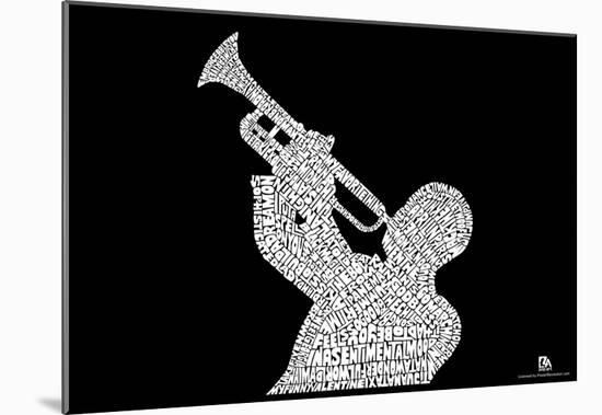 Jazz Songs Text Poster-null-Mounted Poster