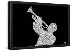 Jazz Songs Text Poster-null-Framed Poster