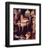 Jazz Trio - Braque Style-null-Framed Art Print