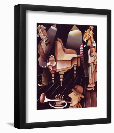 Jazz Trio - Braque Style-null-Framed Art Print