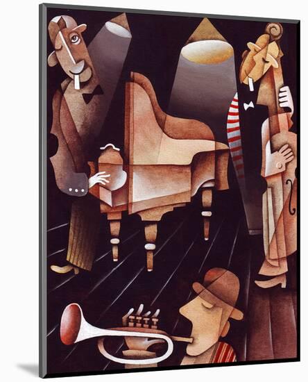 Jazz Trio - Braque Style-null-Mounted Art Print