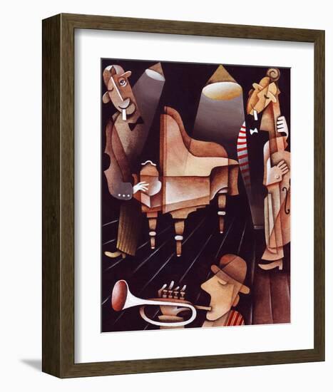 Jazz Trio - Braque Style-null-Framed Art Print