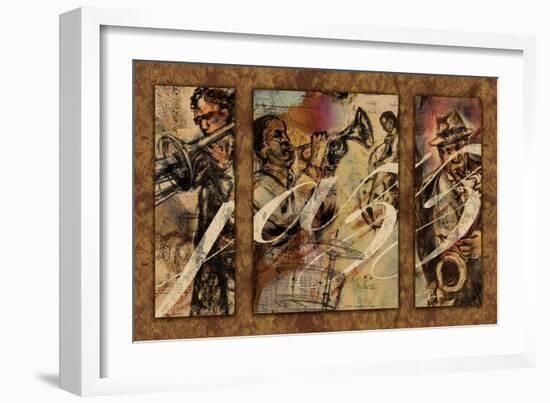 Jazz - Triptych-Eric Yang-Framed Premium Giclee Print