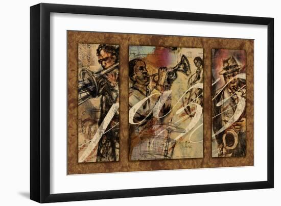 Jazz - Triptych-Eric Yang-Framed Art Print