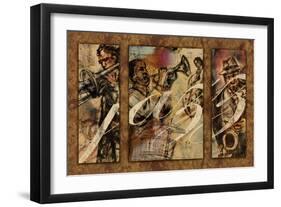 Jazz - Triptych-Eric Yang-Framed Art Print