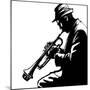 Jazz Trumpet Player-Vector Illustration-isaxar-Mounted Art Print