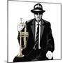 Jazz Trumpet Player - Vector Illustration-isaxar-Mounted Art Print