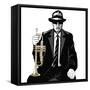 Jazz Trumpet Player - Vector Illustration-isaxar-Framed Stretched Canvas