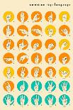 Sign Language Hand Alphabet-Jazzberry Blue-Art Print