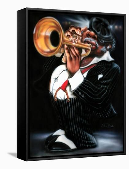 Jazzman Papa Joe-Leonard Jones-Framed Stretched Canvas